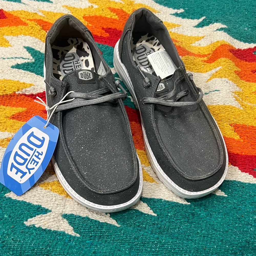 Hey Dude Men's Sparkle Gray Boat Shoes